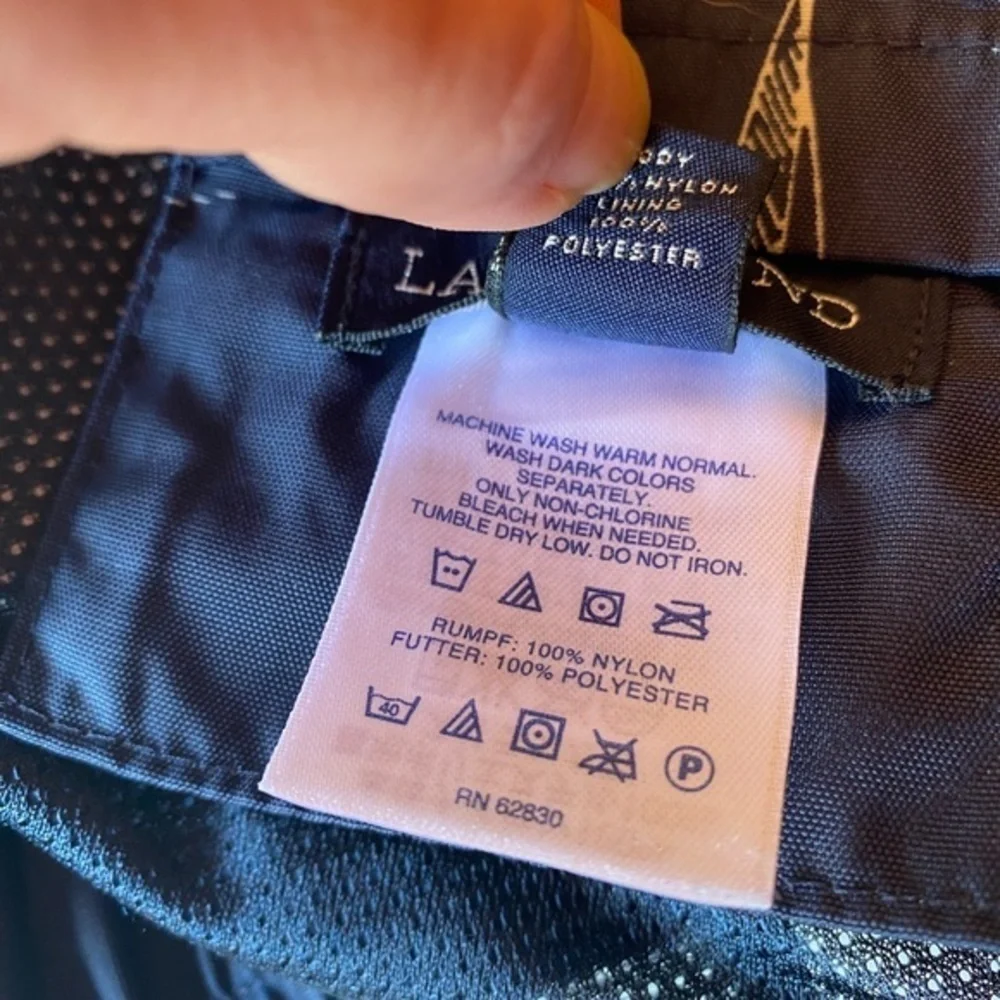 Lands End Nautical Swim Trunks, Size 38, Navy​, Adjustable Waist, Classic Style!